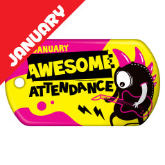 Perfect Attendance - Critters Theme by Month