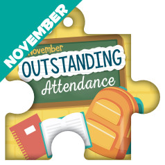 Perfect Attendance - Academic Theme by Month