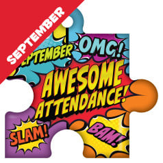 Perfect Attendance - Super Hero Theme by Month