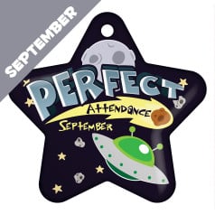 Perfect Attendance - Space Theme by Month