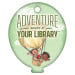 Balloon Brag Tags - Adventure Begins At Your Library (Hot Air Balloon)