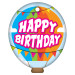 Balloon Brag Tags - Happy Birthday (Hot Air Balloon)