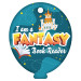Balloon Brag Tags - I Am a Fantasy Book Reader