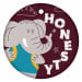 2" Circle Brag Tags - Honesty (Elephant)