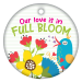 2" Circle Brag Tags - Our Love is in Full Bloom