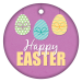 2" Circle Brag Tags - Happy Easter