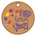 2" Circle Brag Tags - Find Your Voice (Beads)