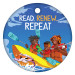 2" Circle Brag Tags - Read Renew Repeat (Kayaking)