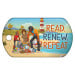 Dog Brag Tags - Read Renew Repeat (Beach)