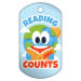 Book Cover Dog Brag Tag - Reading Counts