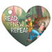 Heart Brag Tags - Read Renew Repeat (Reindeer)