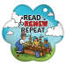 Paw Brag Tags - Read Renew Repeat (Garden)