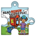 Puzzle Brag Tags - Read Renew Repeat (Little Library)